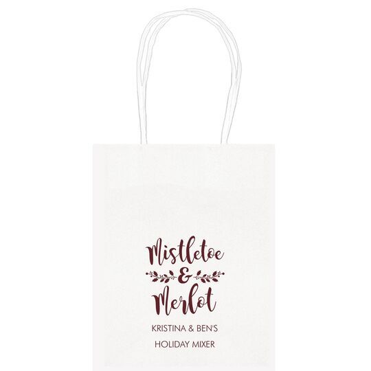 Mistletoe and Merlot Mini Twisted Handled Bags
